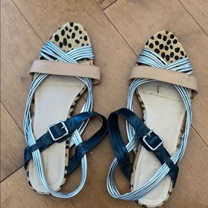 COPY - Loeffler Randall leopard print flat sandals